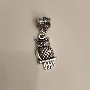 OWL 8  Charm for European Style Bracelets Fits Pandora Systems